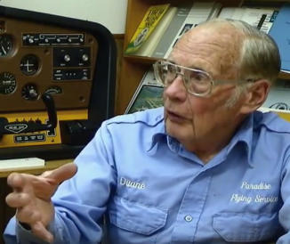 Duane Hodgkinson, a World War II veteran, reports his pterosaur encounter